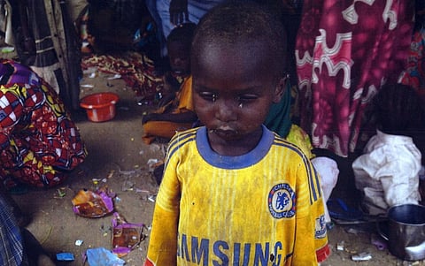 This photo made available by the Nigerian Military taken Thursday, April 30, 2015, shows a Nigerian child that was allegedly rescued by the Nigerian Military | AP