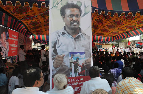 Condolence meeting for dead Maoist leader Prabhakar held at Yapral in Secunderabad on Thursday | Sayantan Ghosh