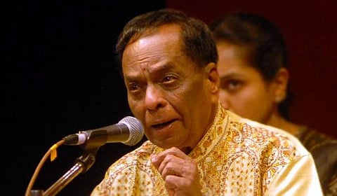 Carnatic singer Balamuralikrishna passed away after a brief illness at his home in Chennai on Tuesday (EPS)
