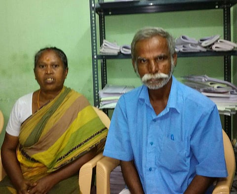 Kathiresan and his wife Meenakshi who claim to be Dhanush's parents |By special arrangement