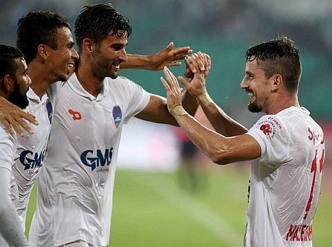 Delhi Dynamos FC players | PTI