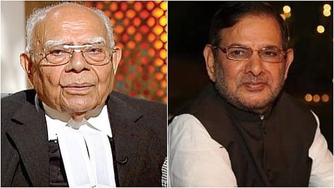 JD(U) leader Sharad Yadav (R) and noted Supreme Court lawyer Ram Jethmalani (L). (File Photo)