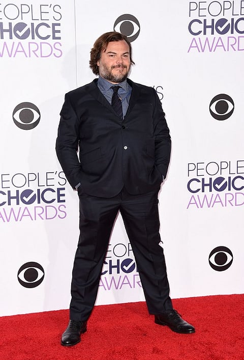 Actor Jack Black arrives at the People's Choice Awards 2016 at Microsoft Theater in Los Angeles. (AFP)