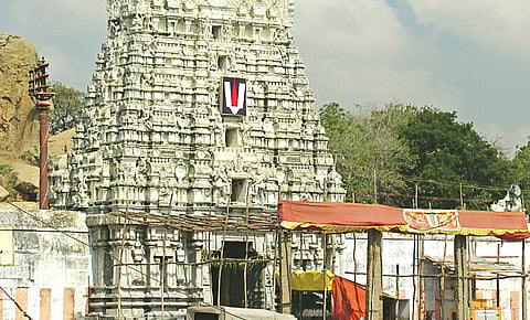 Vishnu reclines on the ground in this port town