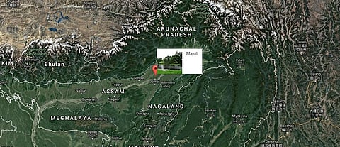 Majuli, Assam. picture courtesy- Google maps