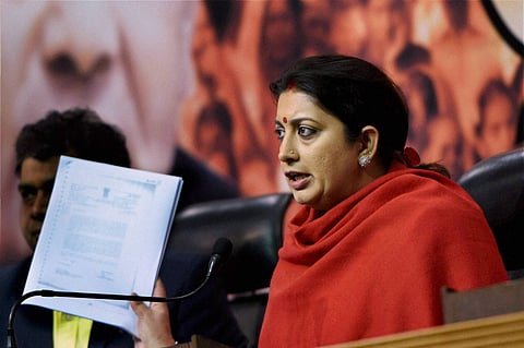 Union Textiles minister Smriti Irani. | File Photo