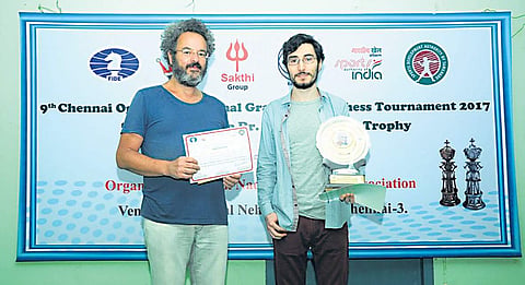Adam Tukhaev (right) with Alberto David in Chennai | EXPRESS