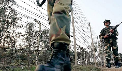An Army patrol near the Line of Control in Jammu and Kashmir