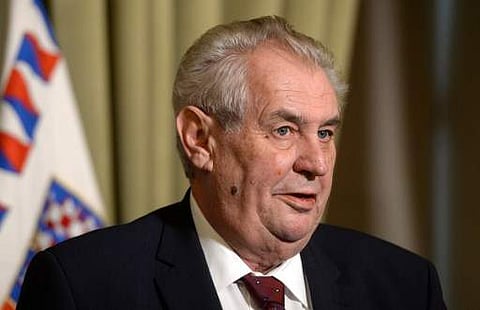 Czech President Milos Zeman.(AFP)
