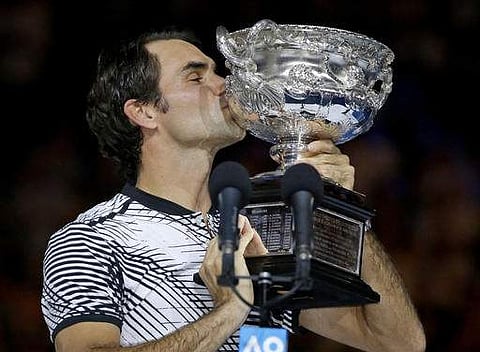 Roger Federer has won his 18th Grand Slam title. AP