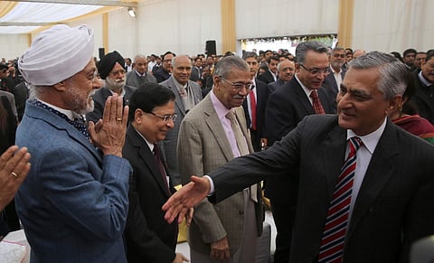 CJI T S Thakur with CJI-designate Justice J S Khehar at a farewell for the former in New Delhi on Tuesday | shekhar yadav