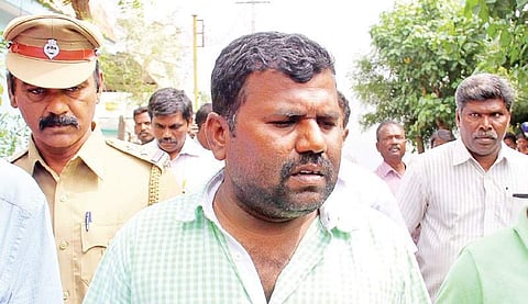 Murugan, an advocate appearing for alleged Maoists who took arms training in Theni district, after his arrest in Alangulam in Madurai on Sunday | k k sundar