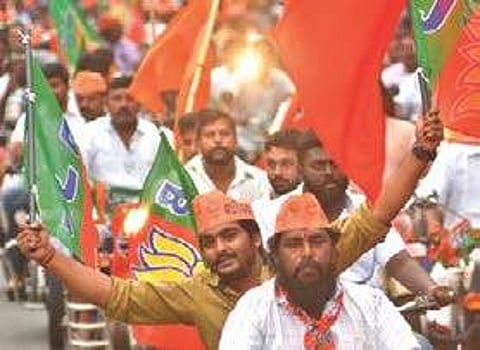 BJP workers taking out a bike rally as part of the promotion of the Jana Raksha Yatra which will conclude in Thiruvananthapuram on Tuesday | manu r mavelil