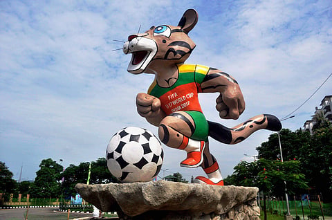 Chile U-17 side is yet to come to terms with Kolkata's searing heat and humidity. (Photo | PTI)