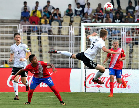Germany vs Costa Rica match in Bengaluru. (Photo|PTI)