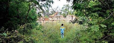 Youngster at one of the favoured smoking places in the city | R Satish Babu