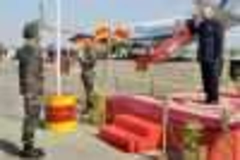 President Ram Nath Kovind inspects a Guard of Honour at the Imphal airport on Tuesday. This is his first visit to Manipur after taking office | PTI
