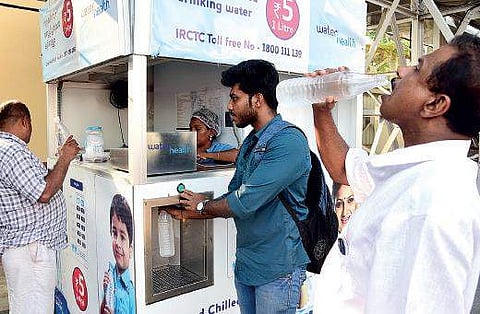 A Water Vending Machine at North Railway Station Albin Mathew