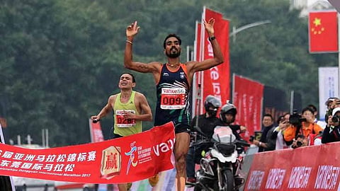 Gopi Thonakal became the first Indian man to win Asian Marathon Championship. (File | Athletics Federation of India)
