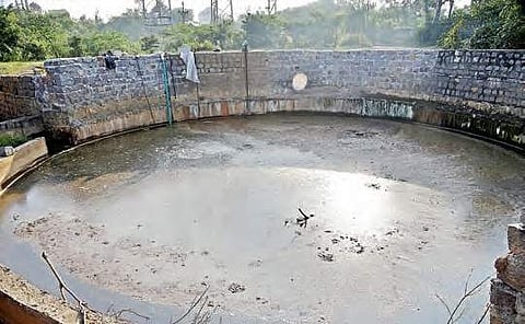 The open tank containing effluents discharged from various pharmaceutical companies located in the Kazipally IDA | R Satish Babu