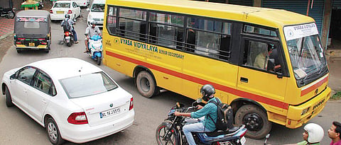 Vehicles jostle for space at Palachodu Junction | K Shijith