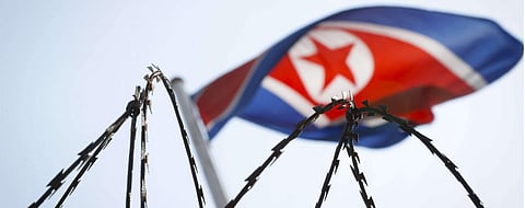 North Korea flag for representative purpose. (Photo | AP).