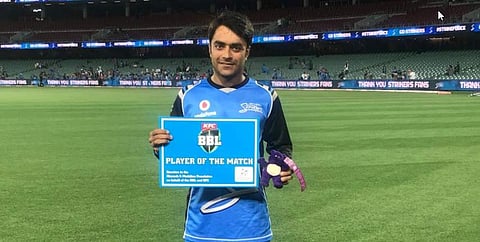 Rashid, 19, captured two for 22 from four overs (Twitter/Adelaide Strikers)