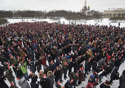Russian opposition leader Alexei Navalny's supporters vote to nominate him for the presidential election race | AP