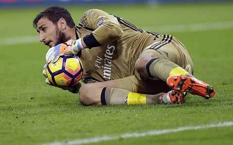 Donnarumma was injured for Wednesday's 1-0 Italian Cup quarter-final derby win over Inter (File | AP)