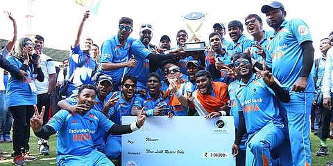 The Indian blind cricket team (Twitter/BCCI)