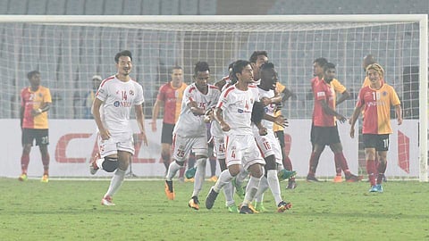 East Bengal players. (Photo | AIFF)