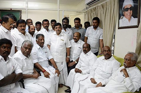 AIADMK group of MLAs in favour of O Panneerselvam.