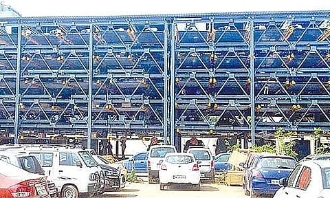 The automated multi-level car parking system at Christian Medical College Hospital in Vellore
