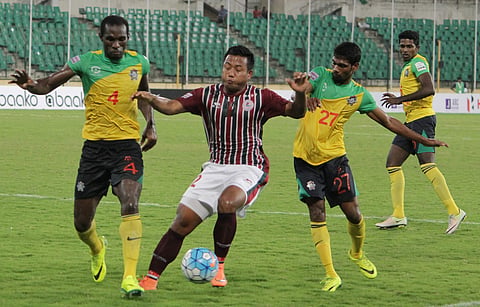 Action from the Chennai City-Mohun Bagan match in Cheannai. | EPS