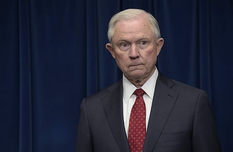 In this March 6, 2017 file photo, Attorney General Jeff Sessions waits to make a statement at the U.S. Customs and Border Protection office in Washington. | AP
