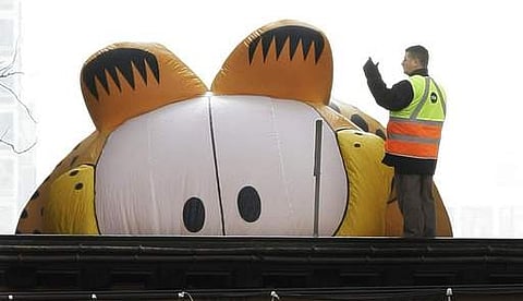The Garfield the Cat helium balloon. AP