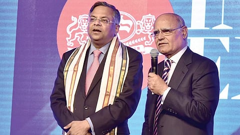 Pushing the frontiers of Indian education Natarajan Chandrasekaran, Chairman, Tata Sons with Prabhu Chawla, Editorial Director, The New Indian Express