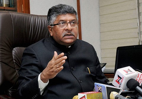 Union Information Technology Minister Ravi Shankar Prasad. (FIle | PTI)