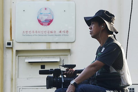A journalist waits in front of the North Korean embassy in Kuala Lumpur, Malaysia, Monday, March 6, 2017. (File Photo | AP)