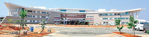 IIM-Tiruchy administrative block, which was inaugurated via video conferencing by HRD Minister Prakash Javadekar on Monday | Express