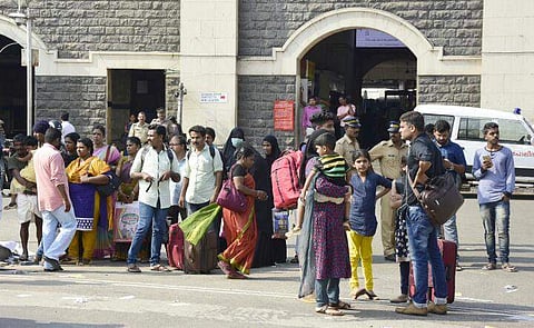 The UDF has called for a statewide dawn-to-dusk hartal on Thursday in protest against the forcible eviction of Mahija, mother of Jishnu Pranoy. (BP Deepu | EPS)