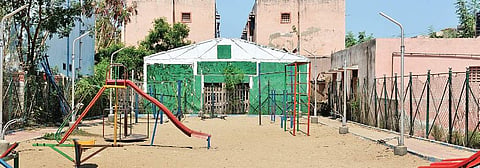 A children’s playground has been identified by residents to be converted into a much-needed library | D SAMPATHKUMAR