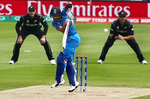 India's captain Virat Kohli bats during the ICC Champions Trophy Warm-up match between India and New Zealand at The Oval in London on May 28, 2017. | AFP