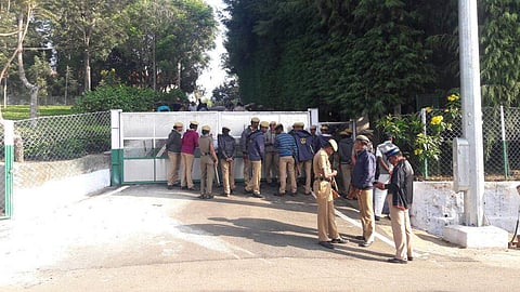 Heavy police security in front of Kodanad estate of late Tamil Nadu CM Jayalalithaa following the murder of a security guard. (File| EPS)