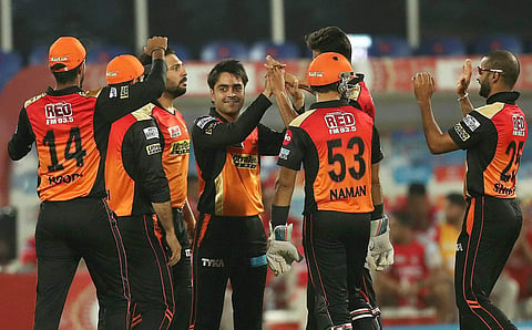 Sunrisers Hyderabad players. (File photo| PTI)
