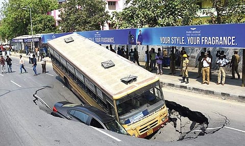 File photo of the incident in Mount Road| Express File Photo