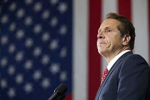 New York Governor Andrew Cuomo speaks at a rally on June 6 in New York. (File Photo | AP)
