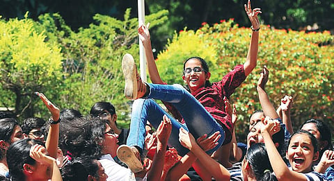 It was a day to celebrate for many as 30 per cent of CBSC students across the city bagged a CGPA score of 10 |NAGESH POLALI