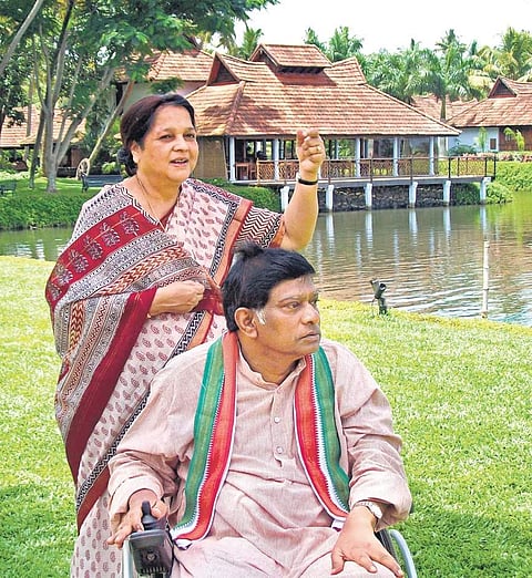 Ajit Jogi and his wife Renu