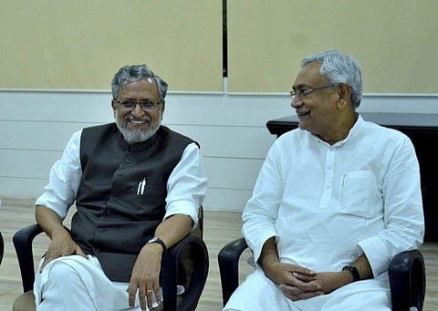 On Thursday morning, Nitish Kumar took oath as Bihar CM again for the second time, but with the BJP as a partner for his Janata Dal-United (JDU) party this time. BJP's Sushil Kumar Modi was sworn in as the Deputy CM replacing RJD's Tejashwi Yadav. (Photo